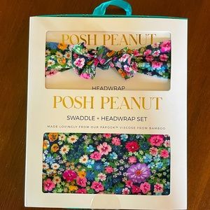 Posh Peanut Floral Headband and Swaddle